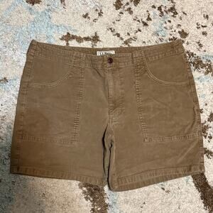 LL Bean Corduroy Shorts Size 38 Standard Fit Surf Outdoors